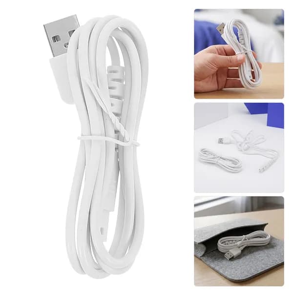 Usb-кабель зарядки для ирригатора water flosser из tpe, белый, для домашнего использования