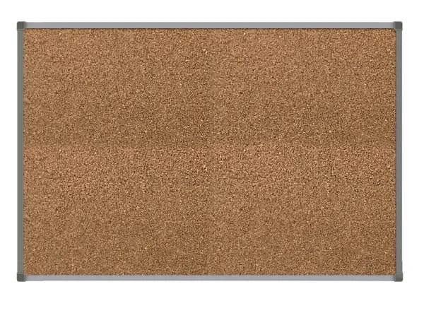 Доска пробковая 90x120 см, BoardSYS, алюминиевая рама, настенная