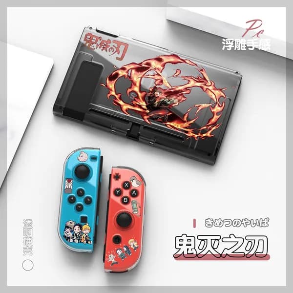 Новый чехол для Switch PC с жестким корпусом, средней рамкой + мягкой ручкой из TPU, NS, высокоглянцевый, чистый прозрачный, разделенный защитный