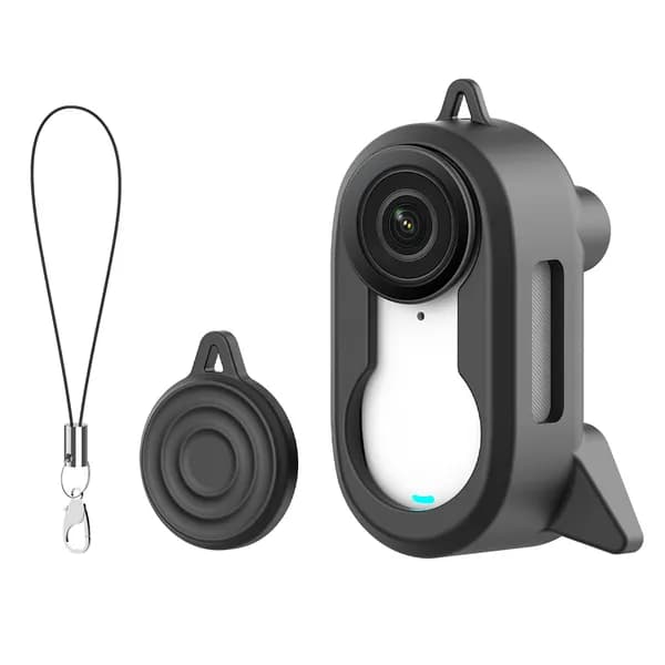 Чехол для экшн-камеры Insta360 GO3S и GO3 из силикона чёрного цвета