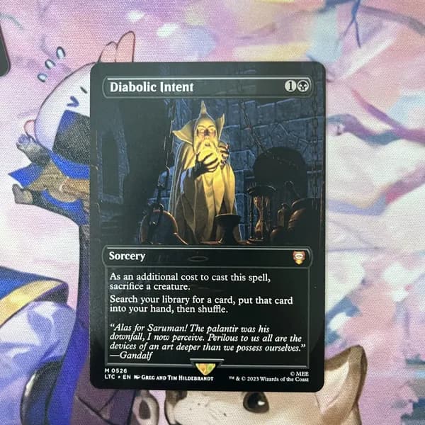 Кастомные прокси-карты высокого качества, MTG PROXY CARDS фойловые карты не, стандартный размер Diabolic Intent 0526