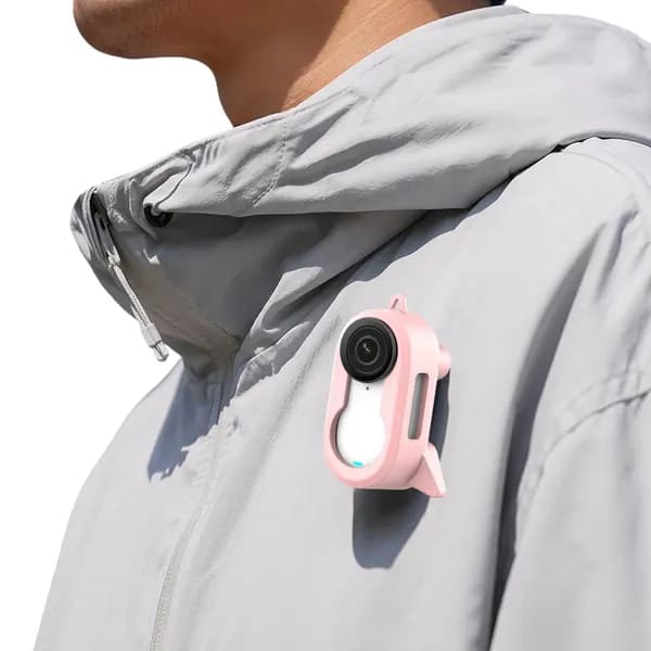 Чехол для экшн-камеры Insta360 GO3S и GO3 из силикона розового цвета