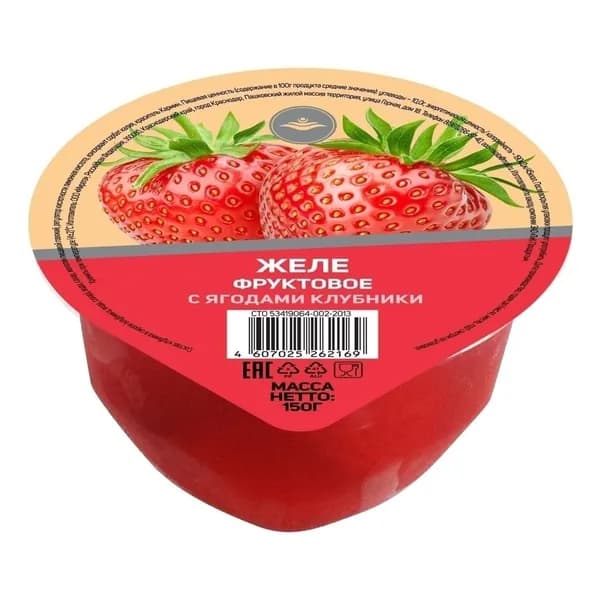 Желе фруктовое клубника 150 г