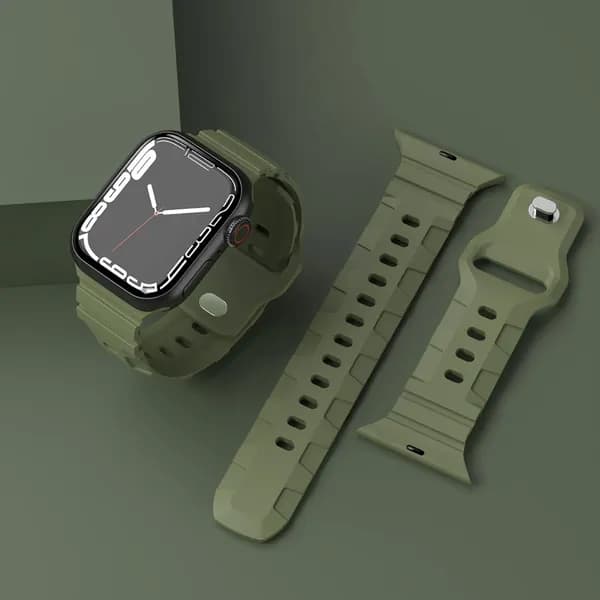 Силиконовый спортивный ремешок для Apple Watch Ultra 49 мм 9 8 7 45 мм 41 мм, резиновый дышащий ремешок для iWatch 3 4 5 6 Se 40 мм 44 мм