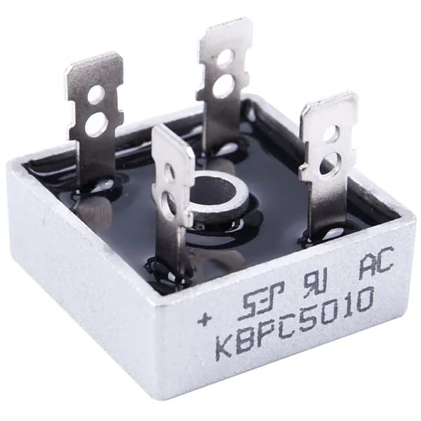 4X 50A 1000V Металлический корпус Однофазный диодный мостовой выпрямитель KBPC5010