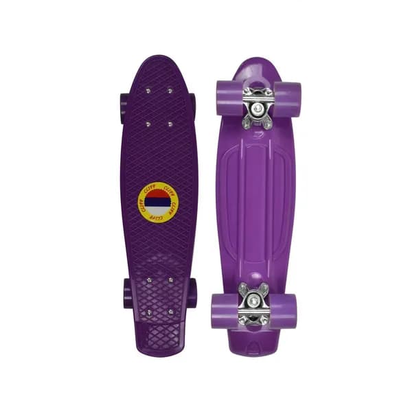 Скейт CLIFF М350, дека 55*14,5, колеса PU-78A 60*44 мм, ABEC-7, фиолетовый