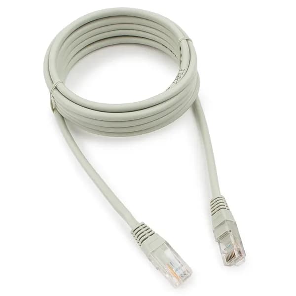 Патч-корд медный UTP Cablexpert PP10-3M категория 5e, 3м, литой, многожильный (серый)