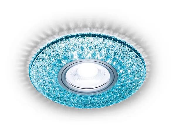 Встраиваемый точечный светильник со светодиодной подсветкой Ambrella light STANDARD SPOT S333 BL/WH