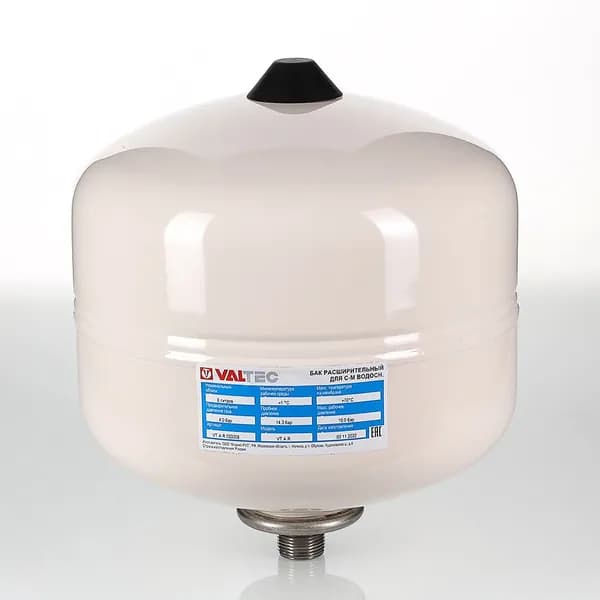 Бак мембранный для систем водоснабжения VALTEC 8л./4,0 - 10bar (3/4") VT.A.R.050008