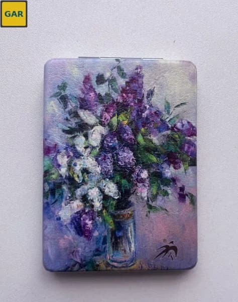 Зеркало гримерное, 6.2 см х 8.2 см, 1 шт