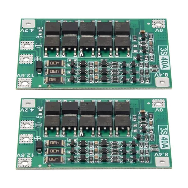 2 шт. 3S 40A совместим с отвертки 12 В Li-Ion 18650 плата защиты батареи Pcm балансным литий-ионным аккумуляторным модулем