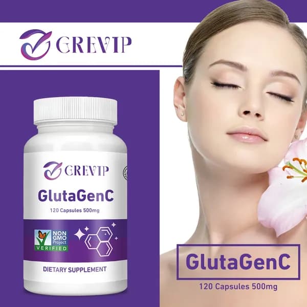 Биологически активная добавка GREVIP GlutaGenC обычно используется для поддержания здоровья кожи, осветления тона кожи и укрепления иммунной системы.