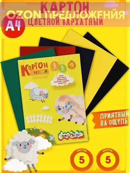 Картон A4, количество листов: 5