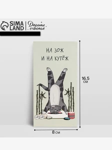 Конверт для денег На ЗОЖ и кутеж, 16.5х8 см