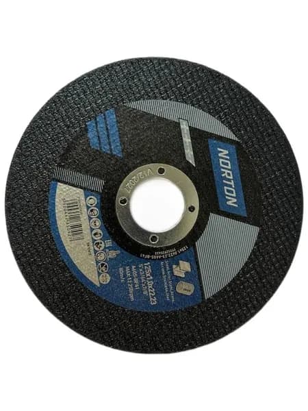 Отрезной диск по металлу Norton 125x1x22 A60S BF41 1 шт.