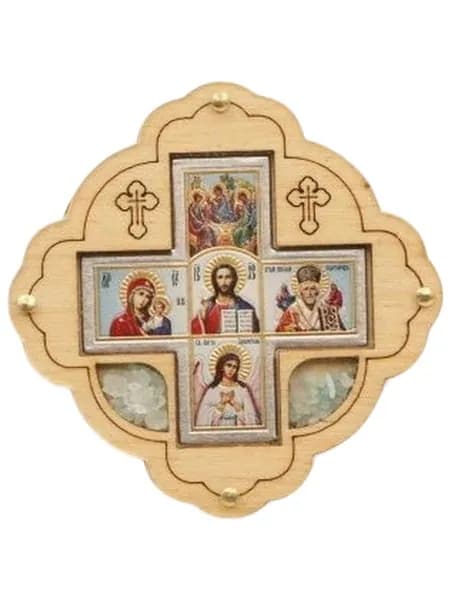 Авто икона (ERM) КРЕСТ 6х6см