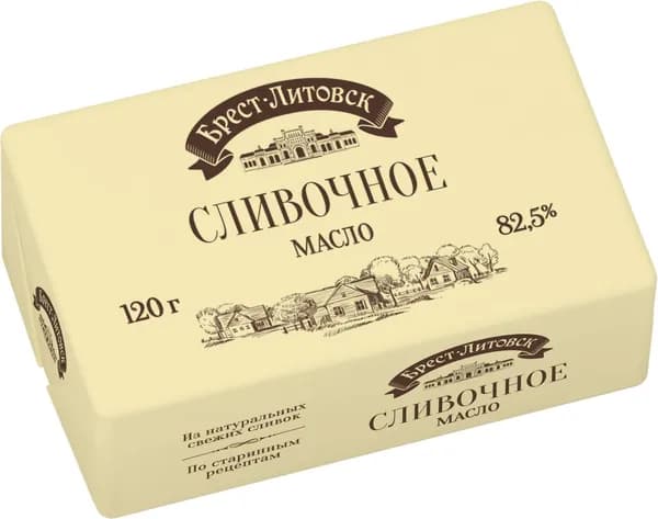 Масло сливочное Брест-Литовск 82.5%, 120г