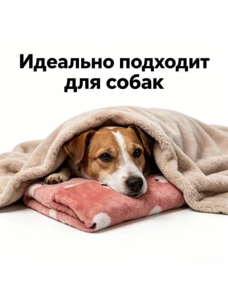 Утолщенное фланелевое покрывало для питомцев с принтом, теплое мягкое, размер S, для собак и кошек
