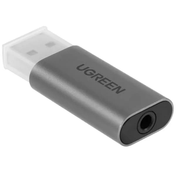 Внешняя звуковая карта UGREEN CM383 (80864) USB 2.0 to 3.5mm Audio Adapter