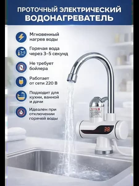 Проточный водонагреватель для кухни