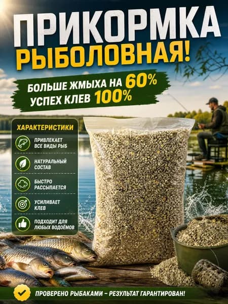 Прикормка рыболовная больше жмыха и кукурузы успех лева 100%