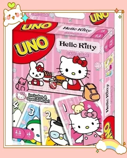 Настольная карточная игра UNO Hello Kitty card, Новая версия игры для всей семьи