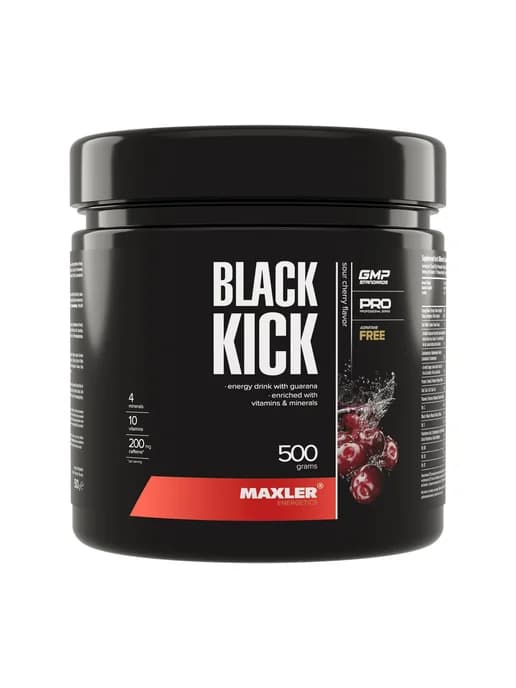 Энергетик + витамины + минералы Black Kick 500гр БАНКА Вишня