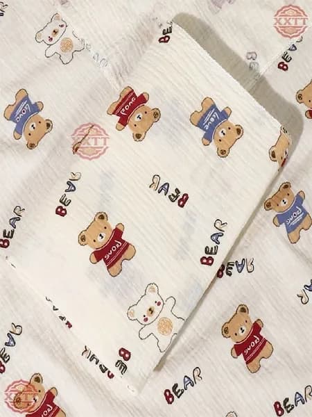 Плед 100x100 см хлопок вязаный, фактурный животные слоновая кость