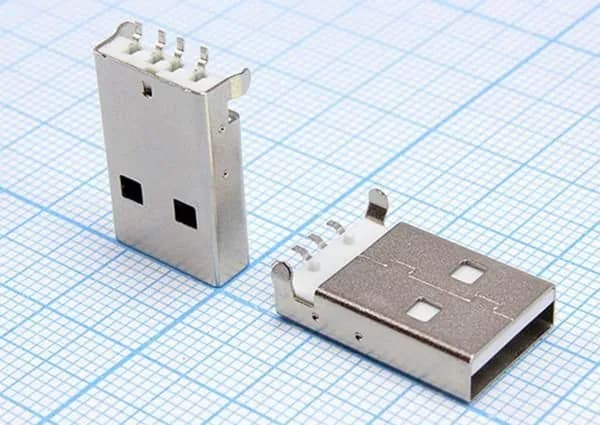 3шт. Разъёмы USB 2.0 Type A, на плату, SMD, L-KLS1-180B-W / USBA-M-SM