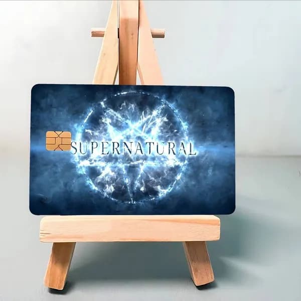 Supernatural Сверхъестественное Наклейка на банковскую карту, глянцевая противоцарапинная стильная