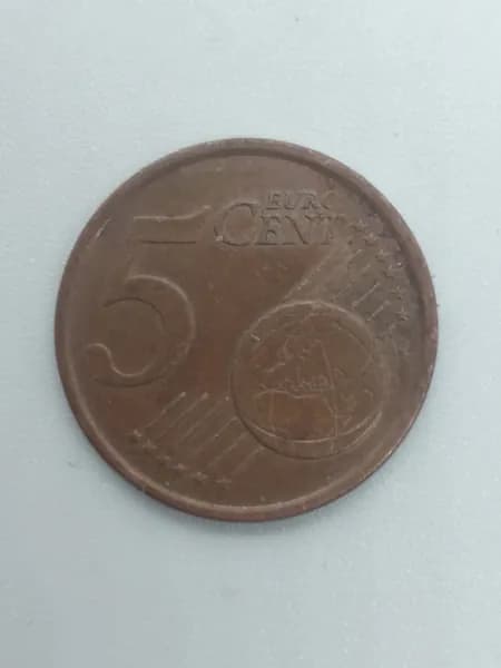 Монета. 5 евроцентов. Италия. 2002