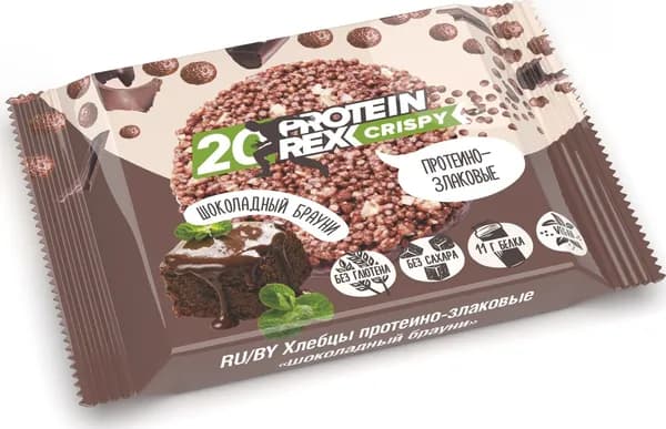 Хлебцы протеино-злаковые Protein Rex Шоколадный брауни, 55 г