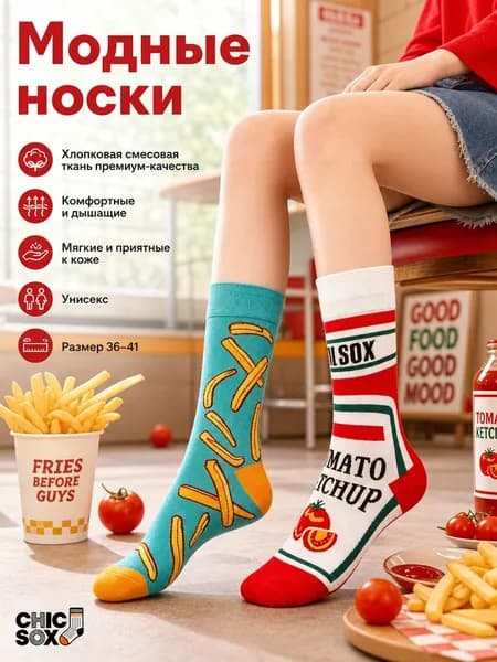 Носки CHIC SOX мужские, женские, 1 пара