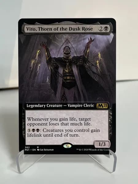 Магия сбора прокси-карт Высококачественные нефольговые карты Vito, Thorn of the Dusk Rose M21 #362