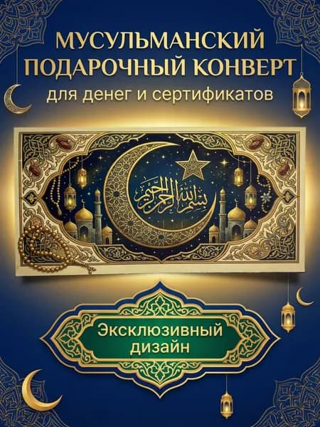 Конверт для денег подарочный, мусульманский