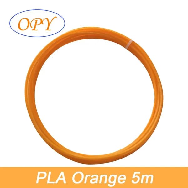 OPY PLA пластик для 3D-ручки и 3D-принтера, 1,75 мм, оранжевый цвет, нить 5 м.