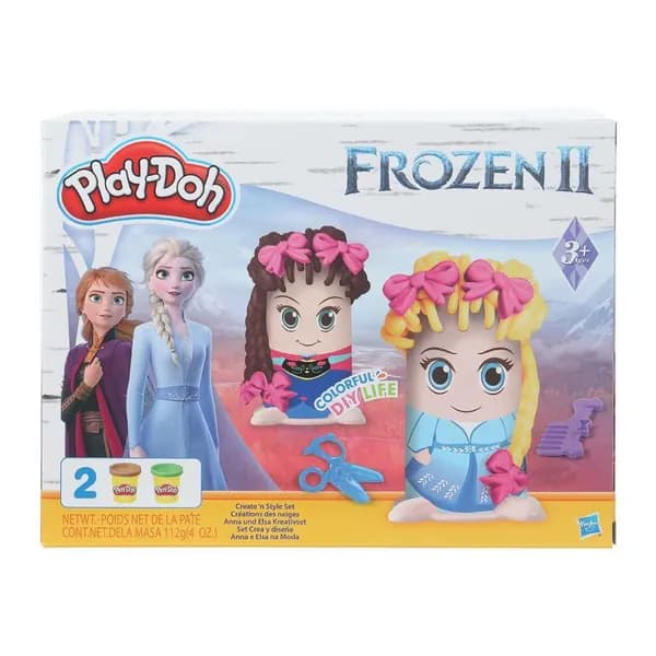 Набор с тестом для лепки с формочками, Стильные причёски Frozen