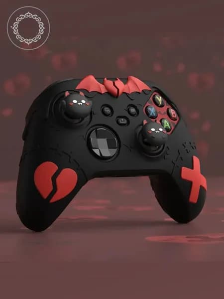 Готический чехол из силикона для геймпада Xbox Series X/S, чёрный