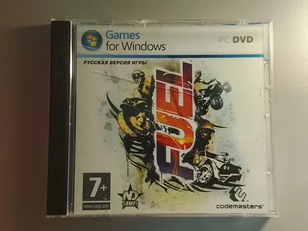 Диск с винтажной игрой для слабого ПК FUEL (2009, PC DVD, Jewel, Русская версия)