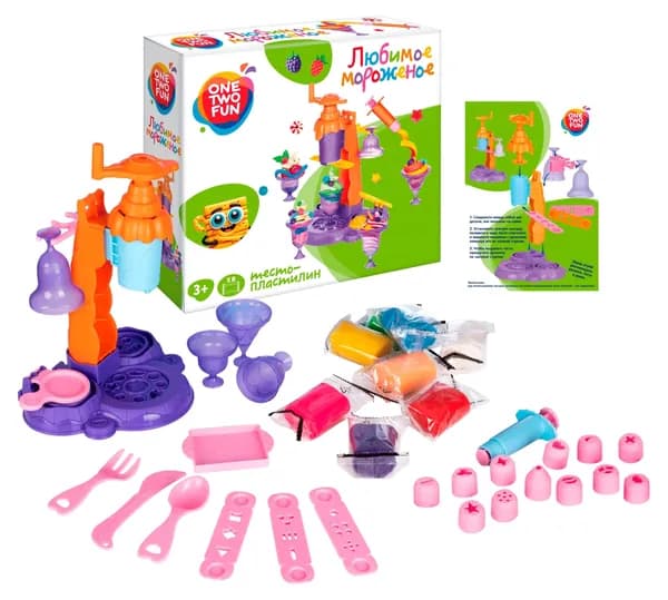 Набор для лепки ONE TWO FUN Любимое мороженое