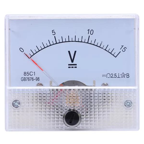 Вольтметр постоянного тока стрелочного типа, 85C1 DC 0-15V Механический аналоговый панельный измеритель напряжения