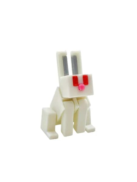 Майнкрафт Пиксельная Статуя Животного Кролик Игрушка для 3D печати