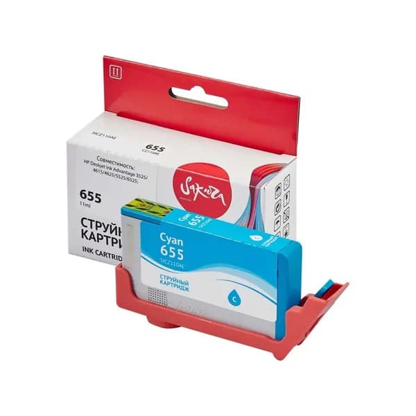 Картридж CZ110AE №655 для HP Deskjet 3525, 5525, 6525, 4625, 4615 Sakura голубой