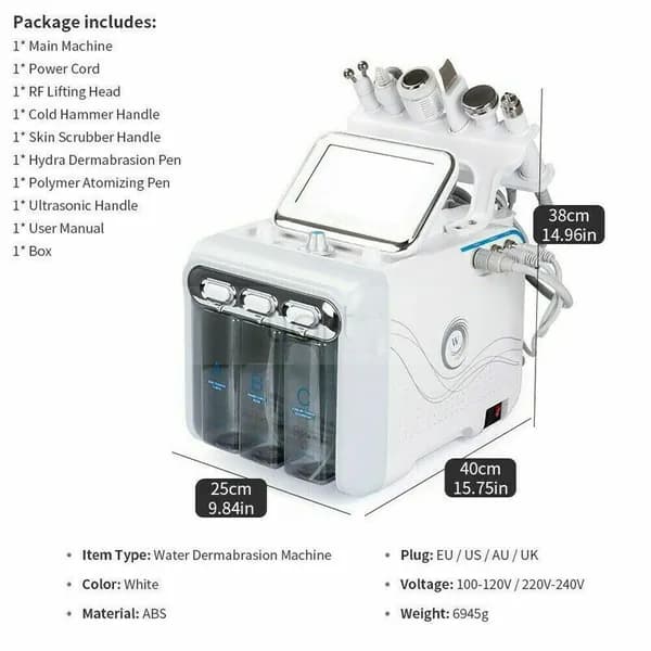 Аква Пилинг Hydra Water Facial Spa 6 В 1 Гидро Дермабразия Очищение Кожи