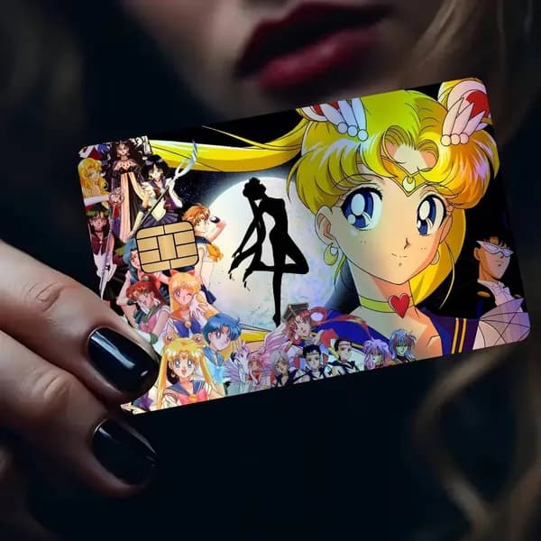 Sailor Moon Сейлор Мун Наклейка на банковскую карту, прозрачная защитная долговечная