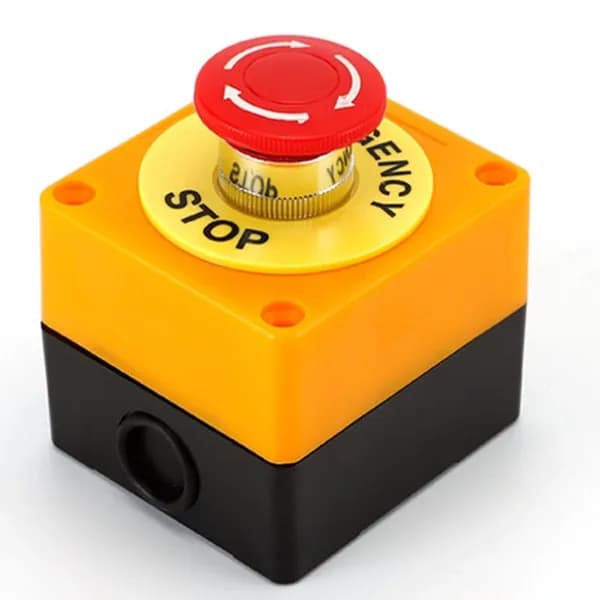 1ШТ 22 мм Красный Грибовидный Кнопочный Переключатель AC 220V 10A Switch Station Box LAY37