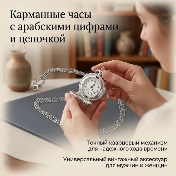 Ретро карманные часы с паутиной