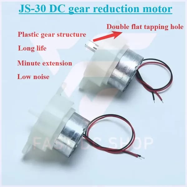 JS30 миниатюрные шестерни DC 6V пластиковые шестерни 5 RPM для автоматизированного оборудования