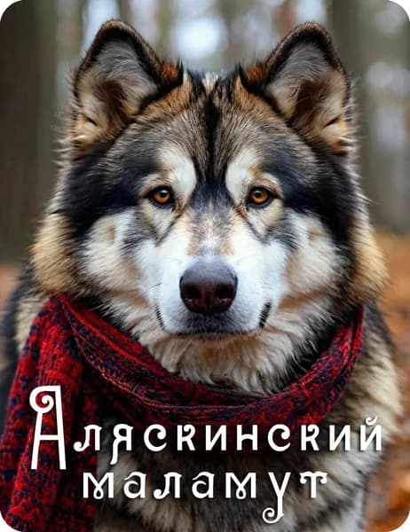 Магнит на холодильник, Аляскинский маламут