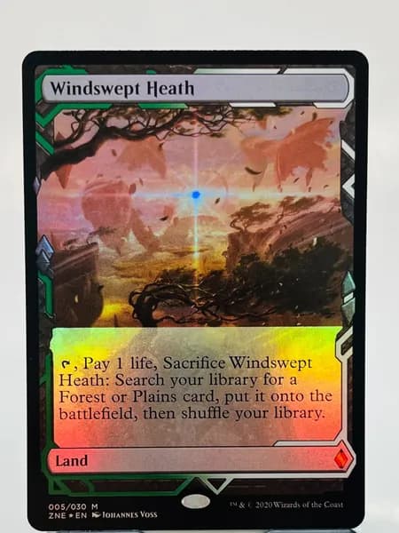 Магия сбора прокси-карт Высококачественные нефольговые Indatha Windswept Heath ZNE #5 foil
